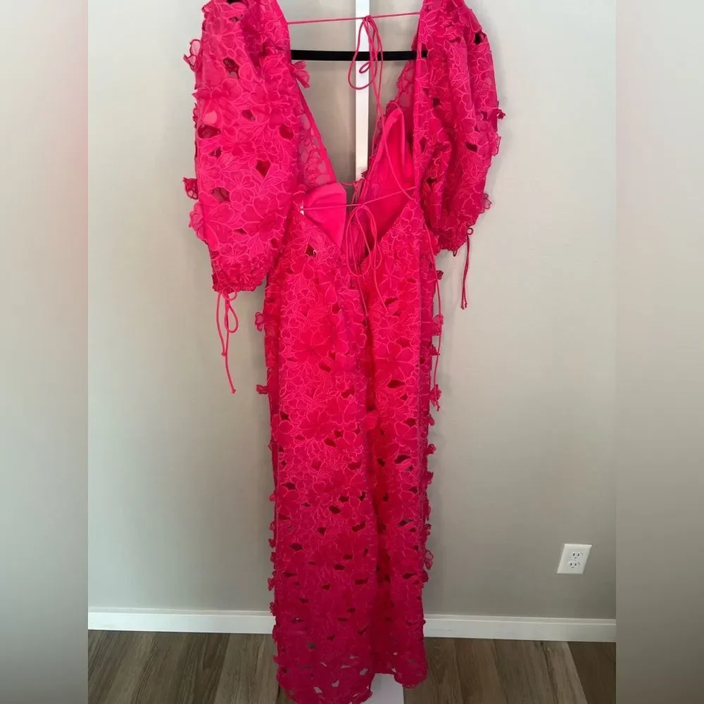 NWT For Love & Lemons Leighton Maxi Dress / Pink / Size XS - Picture 7 of 10